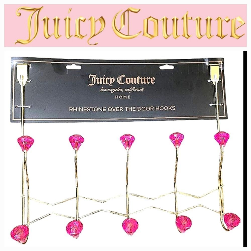 Juicy Couture Home Pink Rhinestone‎ Over the Door Hooks